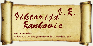 Viktorija Ranković vizit kartica